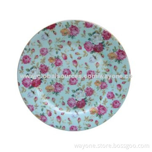 7.5" New bone China dessert plate, flower design, new for 2014, suitable for home or party